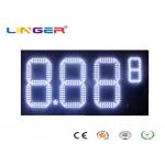 Outdoor White Color Roadside Gas Station Led Price Sign With CE / RoHS Approved for sale
