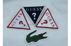 China Raised TPU Clothing Labels 0.5mm Jacket Patch Adhesive Backing supplier