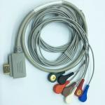 Snap Connector 7 Lead Wires AHA GE Holter ECG Cable for sale