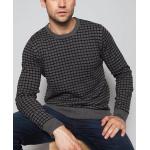 Half Merino Wool / Cotton Intarsia Knit Sweater , Small Check Men'S Polo Pullover Sweater for sale