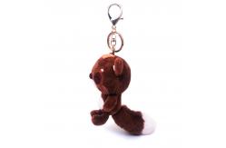 China Cute Orange Bear Custom Soft Keychain Plush Toys Mini Stuffed Animal Keychain supplier