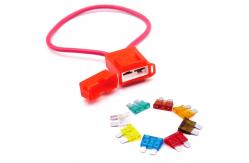China BX2017 Inline Red Fuse Holder Ceramic Body for blade fuse supplier