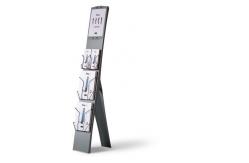 China Wood And Metal Magazine Display Rack 3 Layer With Custom Logo Trendy Style supplier