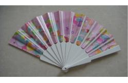 China 23cm Promotional hand fan , with plastic frame and paper both-side printed supplier