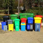 Wholesale HDPE Plastic Rectangular Trash Can with Lid for Outdoor Restaurant Office Home Kitchen Waste Bins Recycling Storage for sale