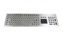 China Front Side Mounted Rugged Industrial Metal Keyboard With Trackpad supplier
