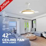 42 Inches Decorative Ceiling Fan with Remote 3000K/4500K/6000K Color Temperature and 2- for sale