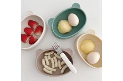 China Suction Bowl Silicone Feeding Set Divided Suction Plate Cup Toddler Utensils Spoon supplier