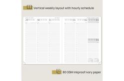 China Custom Brown Softcover Large Academic Planner With Monthly Tabs supplier