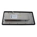 Black titanium vandal proof ruggedized keyboard with industrial backlight