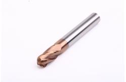 China 4 Flutes CNC Milling Ball Nose End Mill with Axial Rake Angle -7° supplier