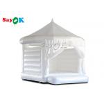 4.5x4.2x4.4mH White Wedding Inflatable Bouncy Castle for sale