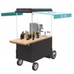 Solid Wood Table 220V 4500W 300KG Beverage Vending Cart for sale