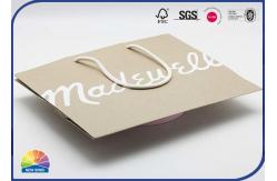 China 4C Print Kraft Paper Bags Matte Lamination With Cotton Handles supplier