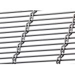 Wire Rod Architectural Wire Mesh , Exterior Wall Metal Fabric Partition for sale