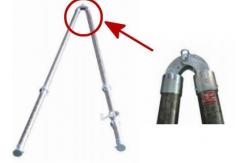China LBGR100J Model 5 KN Tower Erection Tools Fixed Style With Manual Winch supplier