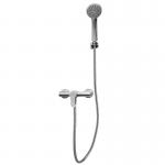 Handshower Bathroom Hotel Household Wall-mounted Round Hand Shower Set System Chrome for sale