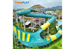 China Fiberglass Rainbow Water Slide Aqua Park Playground Slide For Pool supplier