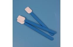 China TX714 Lint Free Double Layers Blue Handle Polyester Swab For Cleanroom supplier
