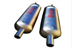 China SS304 Exhaust Specialised Pipe And Fittings , Dn50 Boiler Noise Silencer supplier