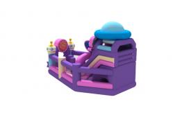 China Manufacturer Inflatable Double Slides Moon Alien Astronaut Inflatable Slides For Kids supplier