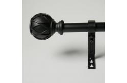 China 2m Black Nickel Adjustable Bay Window Curtain Rods supplier