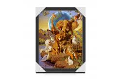 China 25x35cm Lenticular 3D Animal Picture With PS Frame Eco - Friendly Material supplier