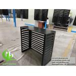 Exterior Folded Air Conditioner Cover Metal Louver Screen for heat pump Powder Coated Black Color for sale