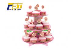 China Biodegradable Cardboard Cake Display Screen Printing Customized Specification supplier