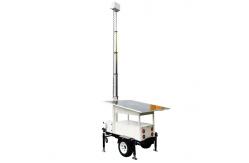 China DC24V Mobile Solar Surveillance Trailer With 2*435W Solar Panels supplier