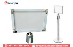 China SS201 Retractable Belt Barrier Sign Holder Frame For A3 A4 Paper supplier