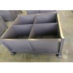 ODM Rigid Metal Metal Pallet Cage Stackable Stillage Bins 4 Partitions For Storage for sale