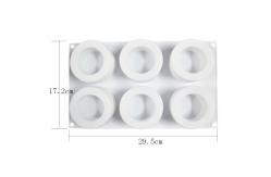 China Customized Silicone Cake Mold Handmade 6 Cavities Candle Shape For Baking supplier