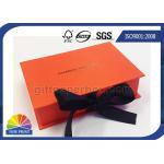 Book Shape Hinged Lid Rigid Paper Box Ribbon Closure for Luxury Gift Packaging for sale
