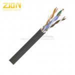 Solid 0.50mm Copper Conductor Outdoor PE Jacket CAT5E Ethernet Cable NO 7112111 for sale