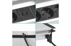 China 3500 Watts Electric Flip Socket Table Connector Inconspicuous Design Plastic Material supplier