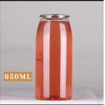 Transparent 650ml 22oz  Plastic Juice Bottle For Water for sale