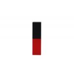 Square Lip Balm Tubes Ribbed Aluminum Magnet Tube With Black And Red Color for sale