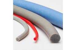 China Flexible Silicone Foam Strip Customized Logo For Liquid Transportation Materials supplier