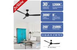 China 1stshine Ceiling Fan with 6 Speed Remote Control Standard Wind Black Metal Blades supplier