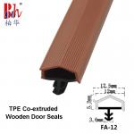 Red Brown Color Wooden Door Seal Strips TPE Weatherstripings Door Sealing Strips 12*5mm for sale