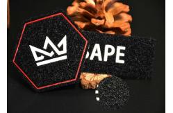 China Customised Velcro embossed clothing labels Glossy / Matt Tpu Logo supplier