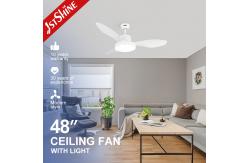 China 18 Watt LED Light Plastic Ceiling Fan Silent With Remote Control supplier