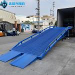 10T-10M Customized Blue Loading And Unloading Goods Hydraulic Dock Ramp Product Details for sale