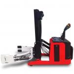 1.5 Ton 4000mm Full Electric Stacker With Adjustable Clamp For Handling Paper Drums Or Cloth Rolls for sale