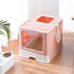 ABS Portable Collapsible Top Entry Cat Litter Box 5L With Door for sale