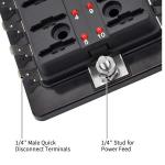 10 Way Blade Fuse Blocks ATO 125g Trike Fuse Holder With Cover