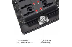China 10 Way Blade Fuse Blocks ATO 125g Trike Fuse Holder With Cover supplier