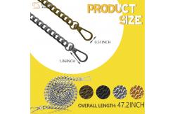China Metal Crossbody Chain Strap With Hook , Detachable Bag Replacement Strap supplier