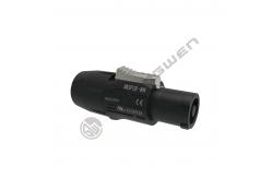 China Male 3 Pin Waterproof Power Connector Outdoor With Black Output supplier